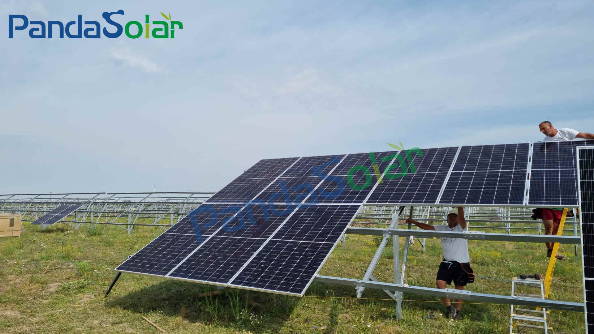 Sistema de montagem solar em solo para usina de energia solar de 3,7 MW